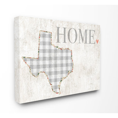 «Texas Gingham and Floral Heart and Home», impression