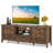 TV Stand with 2 Woven Accent Doors, Storage Drawer 3 Adjustable Shelves for 65” TVs Rustic Brown-833652499