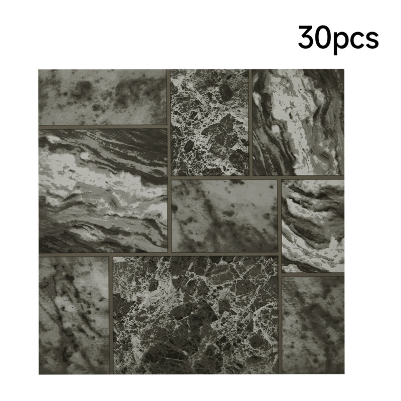 30Pcs Self-adhesive PVC Flooring Tiles Set