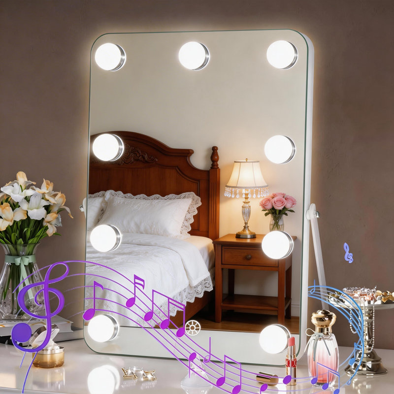 Miroir de maquillage lumineux