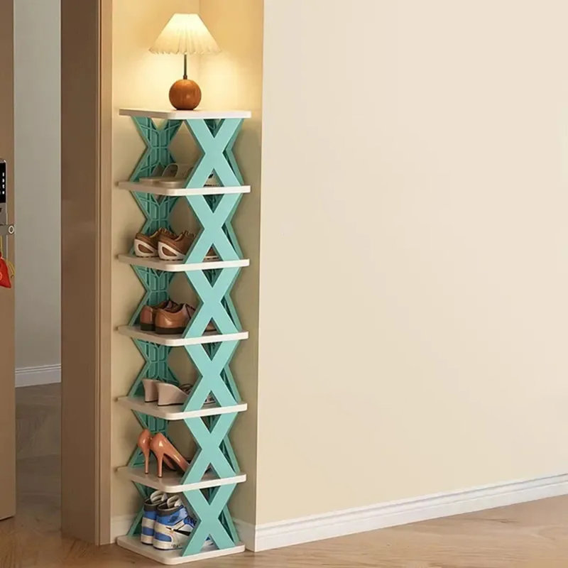 9-tier Vertical Shoe Rack, No-tool Assembly Stackable Shoe Organizer For 9 Pairs, 16cm Deep Spacing For Boots & Sneakers, Space-saving Narrow Design For Closet, Entryway, Dorm Room