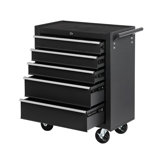 5-Drawer Rolling Tool Chest With Lock & Key, Tool Storage Cabinet With Wheels