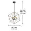 Lustre moderne Mid-Century Mercer41 Cloma, noir et or