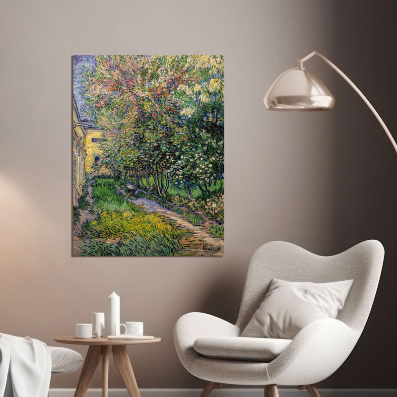 The Garden At The Asylum At Saint-Rémy by Vincent Van Gogh - Wrapped Canvas Print, 80cm H x 60cm W