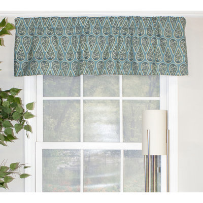 Furst Paisley Cotton Blend Tailored 50" Window Valance