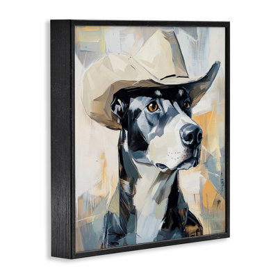 Giclée, chapeau de cowboy, encadré, par Tina LeCour