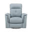 Fauteuil inclinable et pivotant en cuir bleu-629436650