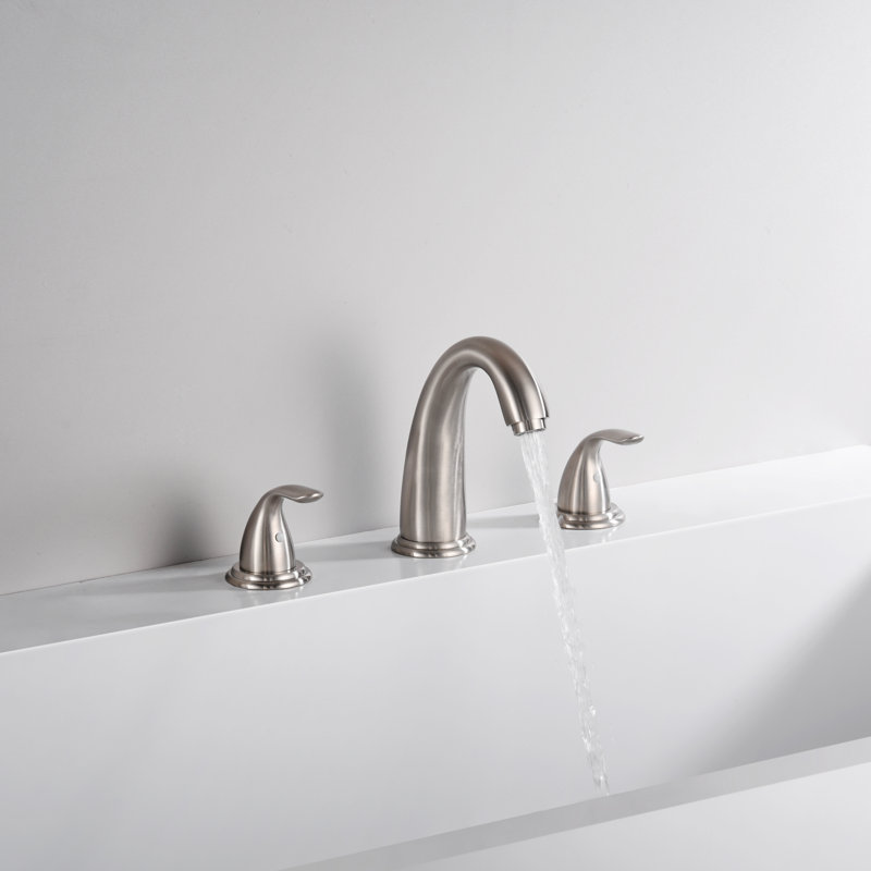 2 Handle Bathroom Roman Tub Faucet, Brushed Nickel