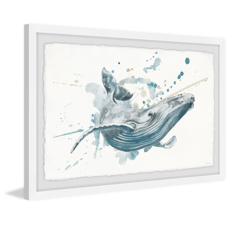 «Blue Whale Splash», reproduction encadrée, H 16 po x l 24 po x P 1,5 po