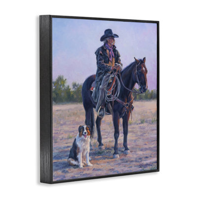 «Old Timers Cowboy», art de la giclée encadrée par © David Graham