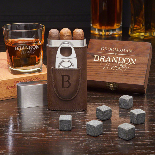 Distinguished Gentleman Personalized Whiskey Gift Set for Men by HomeWetBar