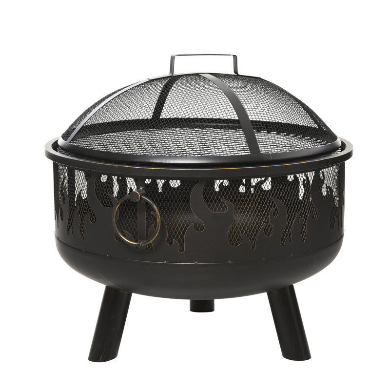 Afreena Round Steel Charcoal Fire Pit