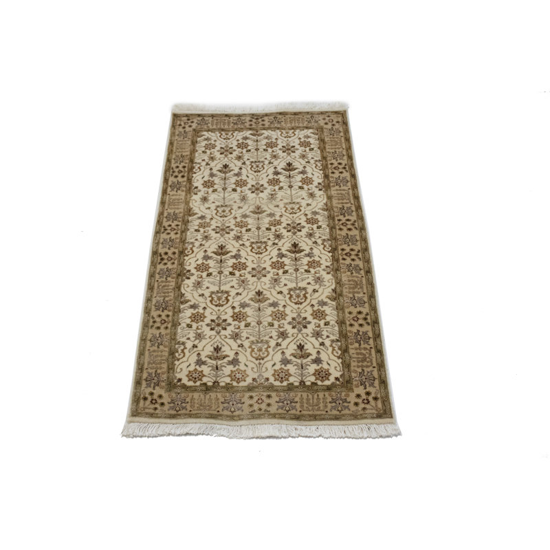 Tapis oriental crème noué à la main Antonie