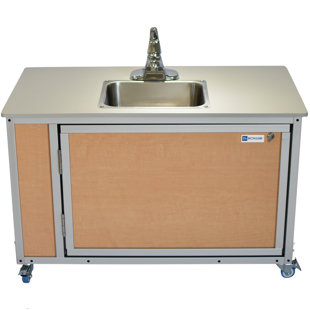 Portable 22″ High Single Basin Toddler Sink - MAPLE: PSE-2006I
