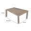 Table de salle à manger Kizie, plateau extensible 94-118 pouces, bois d'hévéa brun fauve-111934061