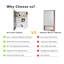 Armoire à pharmacie blanche en aluminium avec lumière blanche et étagère ouverte-129674051