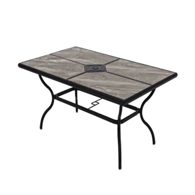 Table de salle à manger d'extérieur rectangulaire L 67,72 po x l 41,73 po Kenne