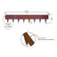 METAL BORDERS 20CM 101cm H x 20cm W Metal Lawn Edging-122724648