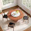 Ensemble de chaises de table de salle à manger rondes en bois massif 7 pièces Otelia pour 6 personnes-725032900-725032903