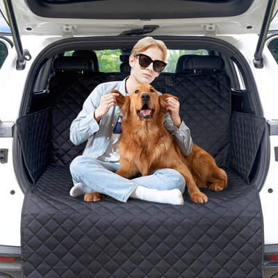 Housse de protection pour VUS pour siège de chien Housse de protection pour chien pour animaux de compagnie Tapis de siège de voiture imperméable pour VUS Berline avec protection anti-dérapante, antidérapant, noir 70 po x 40 po