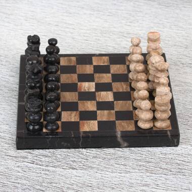 Wrought Studio Handmade Salvo Black Chess Board Game & Reviews