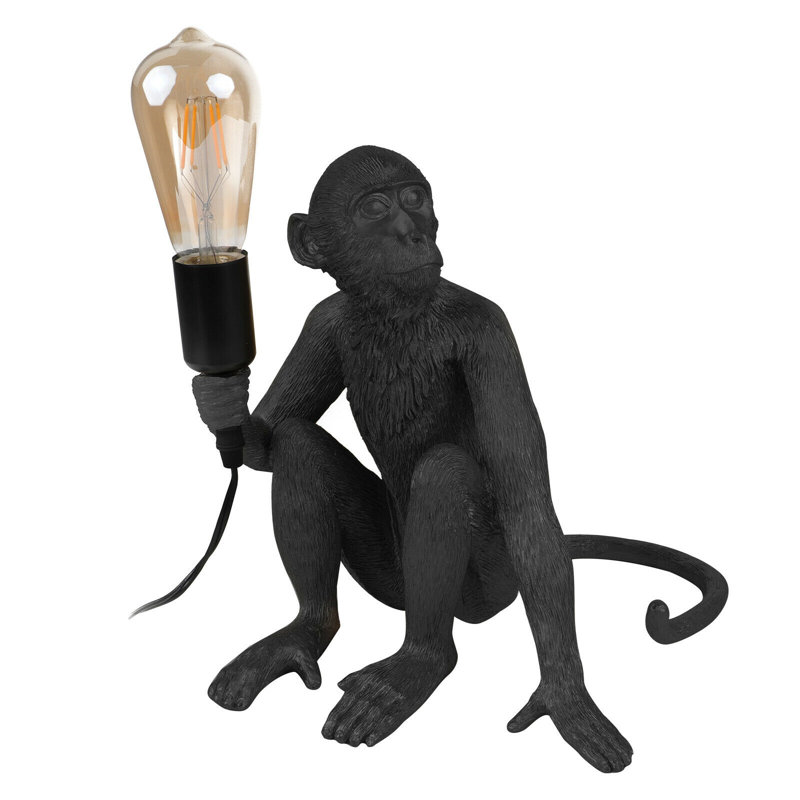 Lampe fantaisie en résine Brylee, Noir