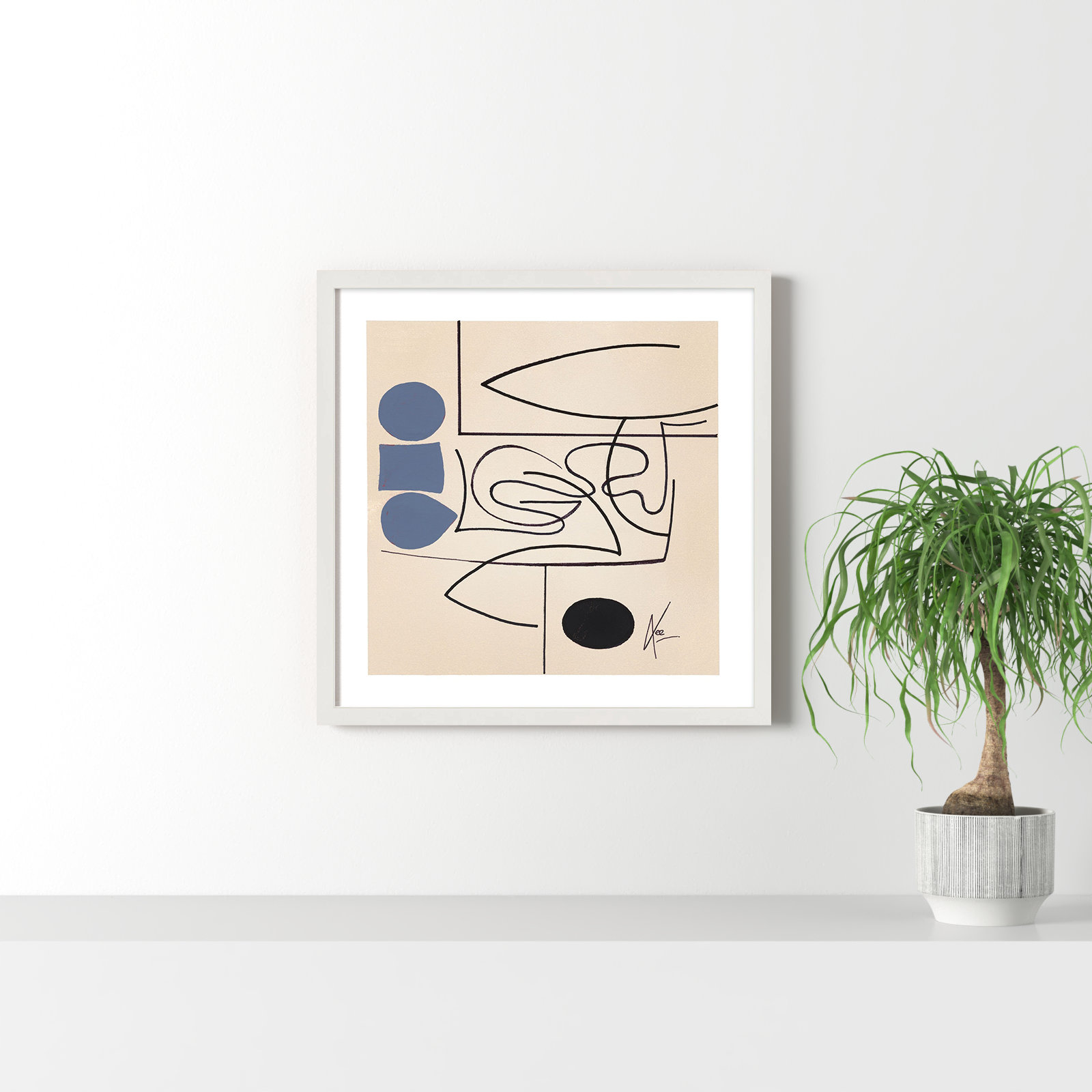 Reflection 2 by Lee Lessem, White, 30" H x 30" W x 1.25" D