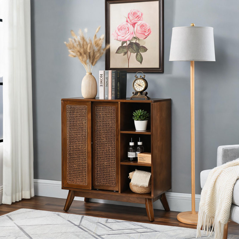 Buffet Mid-Century Modern, Bois foncé