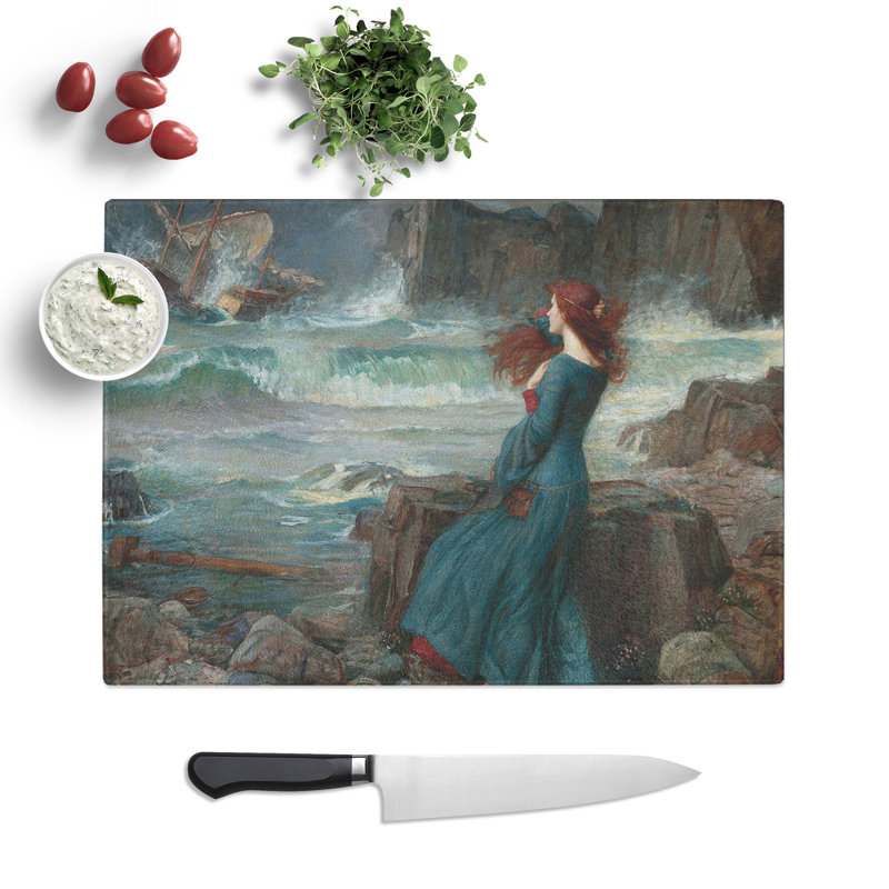 Miranda the Tempest by John William Waterhouse Chopping Board, 0.4cm H x 28.5cm W x 39cm L