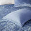 Édredon en velours bleu pervenche pour lit double / grand lit - Rembourrage luxueux et coussin lavable à la machine inclus dans la literie-122455869-122455860