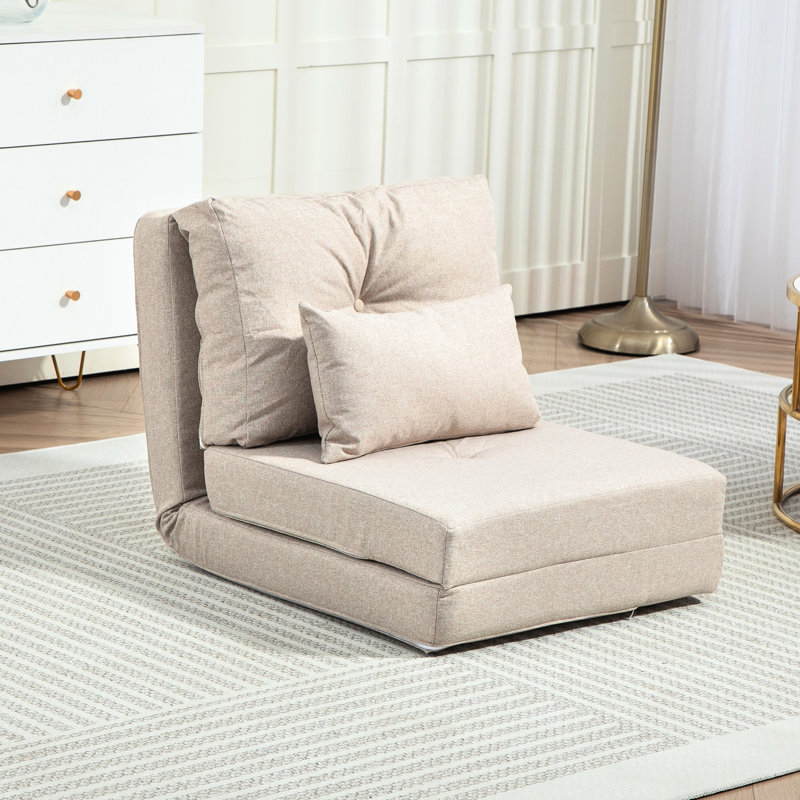 Lit de maison pliant et tapissier: revêtement de chaise en lin beige réglable