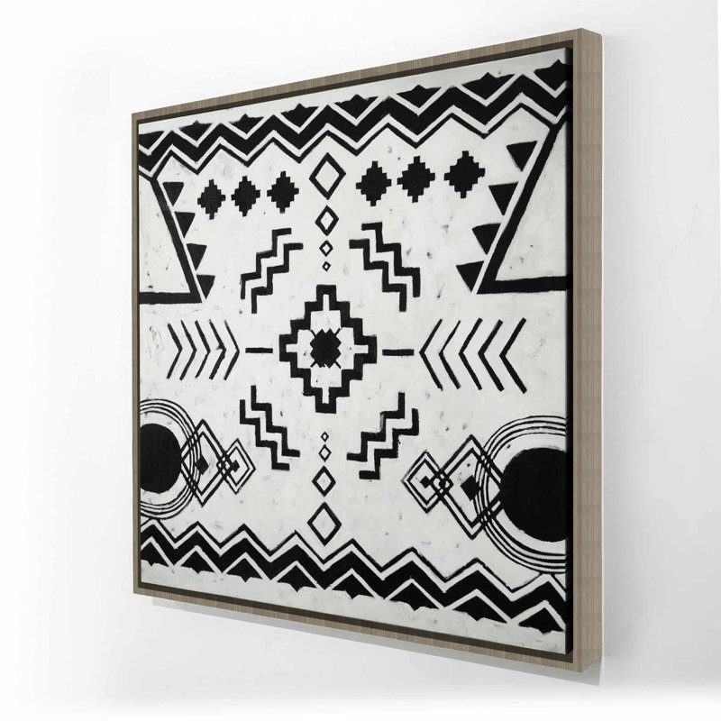 Ethnic Patterns - White Framed Canvas for Home Decor