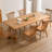 Brown Rectangular Solid Wood Dining Table-108204925