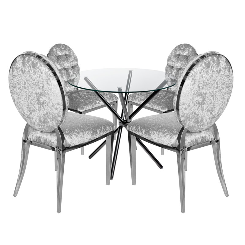 Renken 4 - Person Dining Set, Black