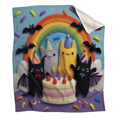 Couvertures de gâteau Felt Cats Rainbow