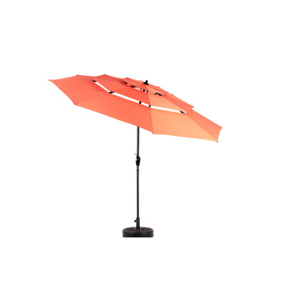 Parasol en aluminium à 3 niveaux pour terrasse Verada