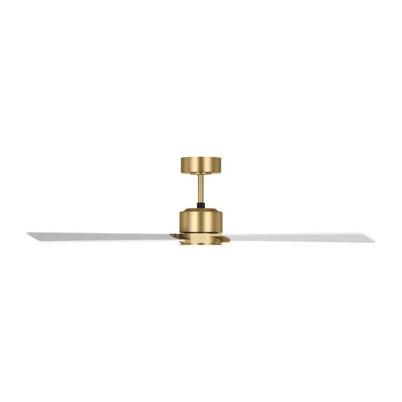 Rozzen Smart 60 Ceiling Fan, Burnished Brass, Matte White
