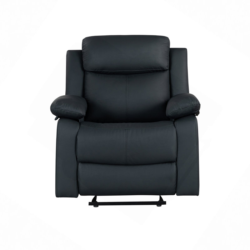 Blanche Glider Recliner With LED, Black
