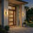  Geode Integrated LED 21.5in Outdoor Wall in Matte Black with Fluted Striped Glass-536360855-536360857