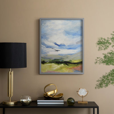 Autour de la nuée IV, reproduction encadrée - bois massif