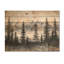 Timber and Peaks Mountain Simplicity in Winter IV - paysage de montagnes, art mural en bois-433041259