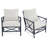 Outdoor Modern Chair  - Sturdy Iron Frame With Plush Back & Seat Cushions