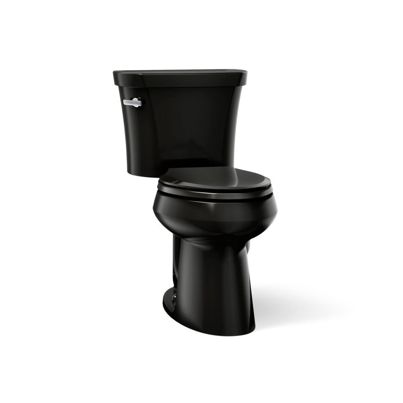 Highline Elongated Two-Piece toilet, Black, Yes, Left-Hand