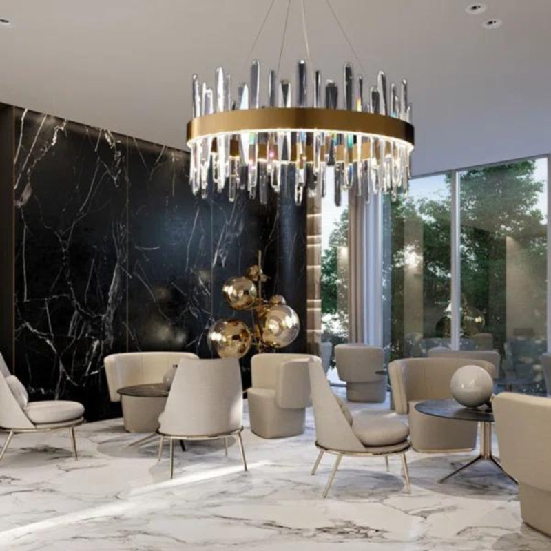 Bixuan LED Modern Linear Chandelier