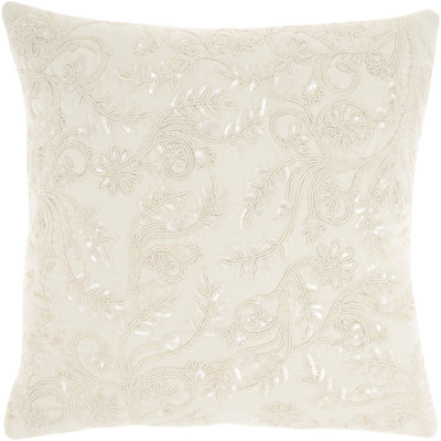 Sequined Cotton Throw Pillow