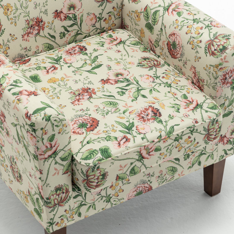 Patterned Polyester Blend Armchair