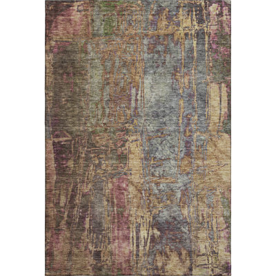Premium Machine Washable Mayfield AMF2236 Abstract Rug