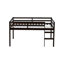 Lit mezzanine double - Fabriqué en bois d'hévéa pour une utilisation durable