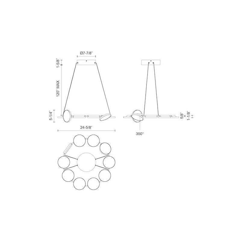 Novel 10 - Light LED Chandelier