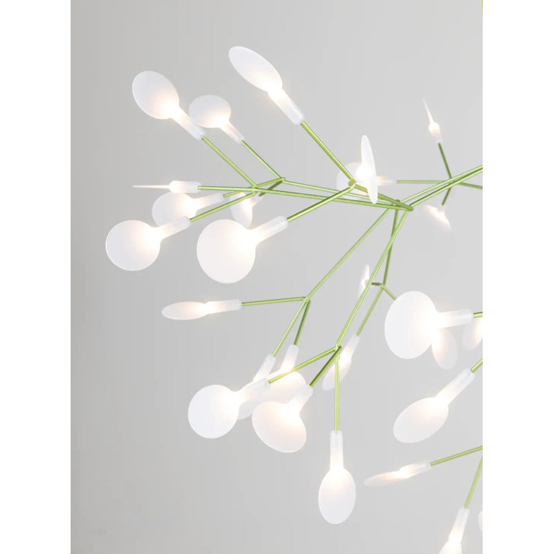 Heracleum III LED Chandelier, 25.6" H x 38.6" W x 38.6" D, 157.5", Green